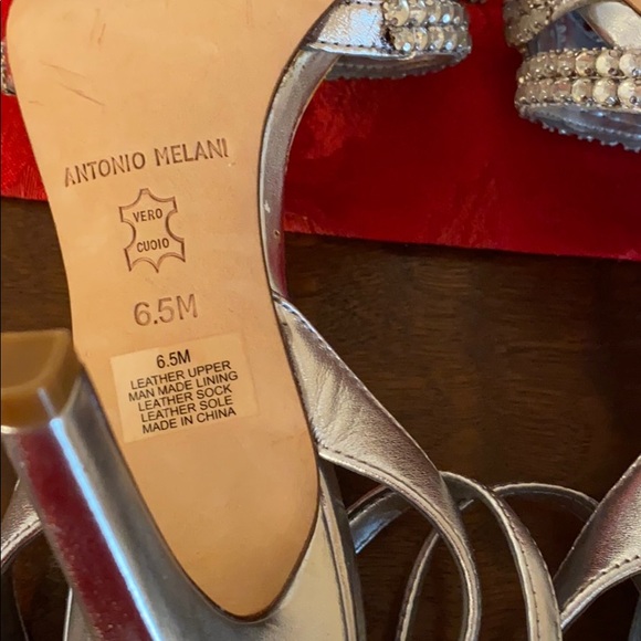 Antonio Melani rhinestone ankle strap heels sz 6.5 - Picture 3 of 6